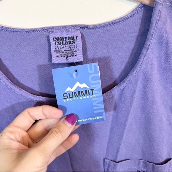 Comfort Colors Purple Clemson Tigers Tank Top Small NWT - Picture 4 of 8